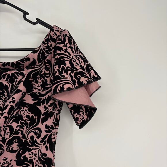 VTG Bailey Blue Pink & Black Off the Shoulder Mini Dress y2k Size M - Picture 2 of 8